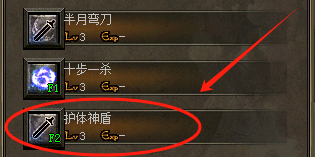 新开传奇sf中战士护体神盾技能 新开传奇sf中战士护体神盾技能